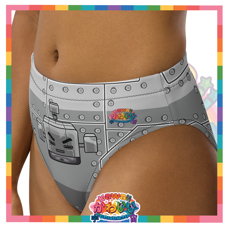 Kawaii Universe - Cute Metallized Robot Ladies Sport Bikini Bottom