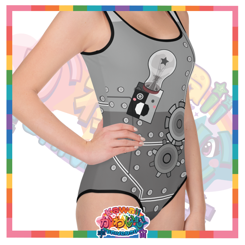 Kawaii Universe - Cute Metallized Robot Toddler to Tween Swimsuit