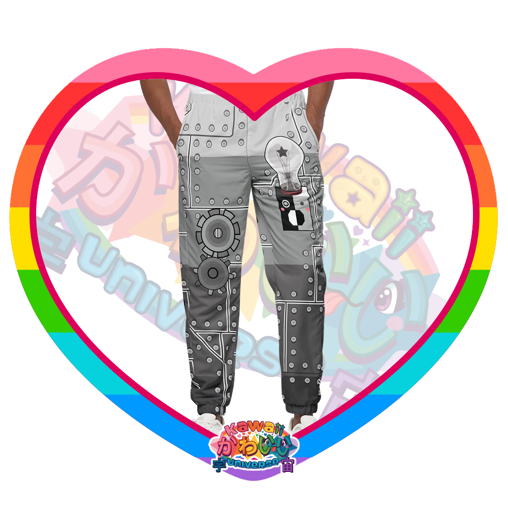 Kawaii Universe - Cute Metallized Robot Designer Unisex Sports Pants