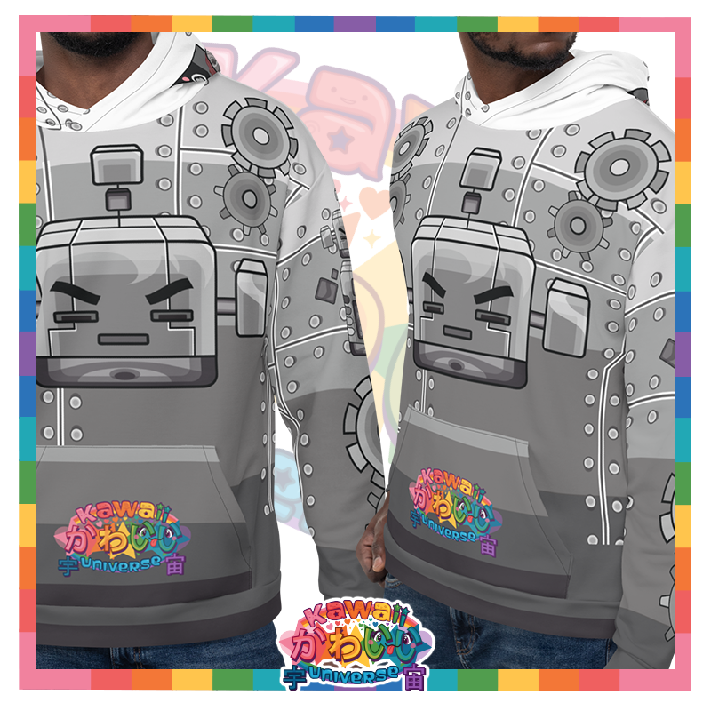 Kawaii Universe - Cute Metallized Robot Unisex Classic or Zip Up Hoodie