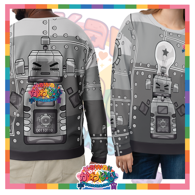 Kawaii Universe - Cute Metallized Robot Unisex Longsleeve