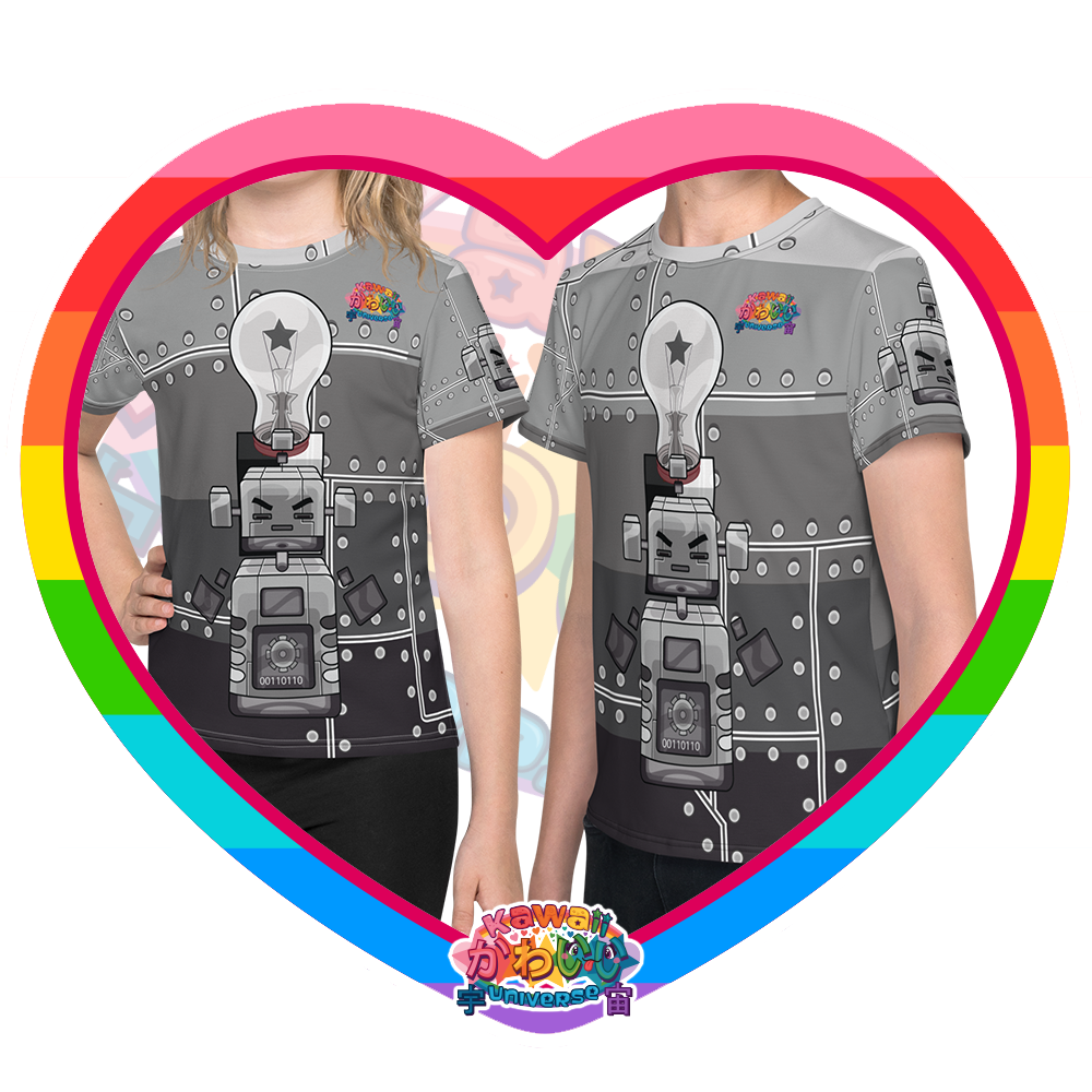 Kawaii Universe - Cute Metallized Robot Unisex Toddler to Tween Tee