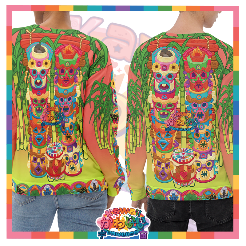 Kawaii Universe - Cute Miami Tiki Totems Unisex Longsleeve