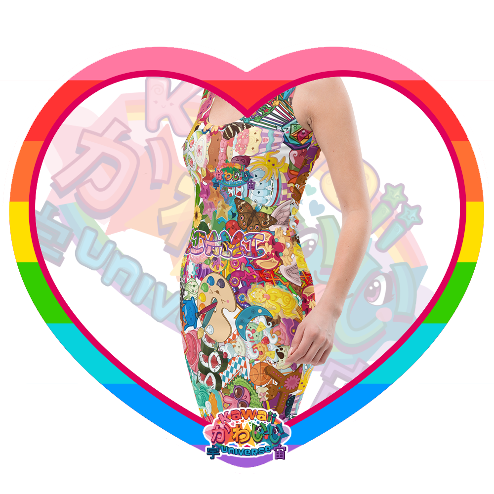 Kawaii Universe - Cute Neoverse Collection Designer Cling Dress