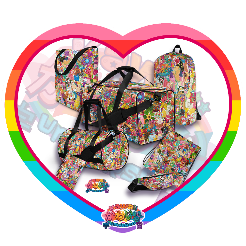 Kawaii Universe - Cute Neoverse Collection Designer Unisex Travel Bag Set