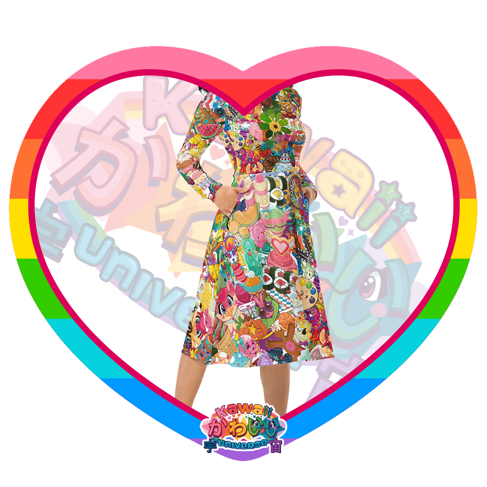 Kawaii Universe - Cute Neoverse Collection Designer Flow Dress