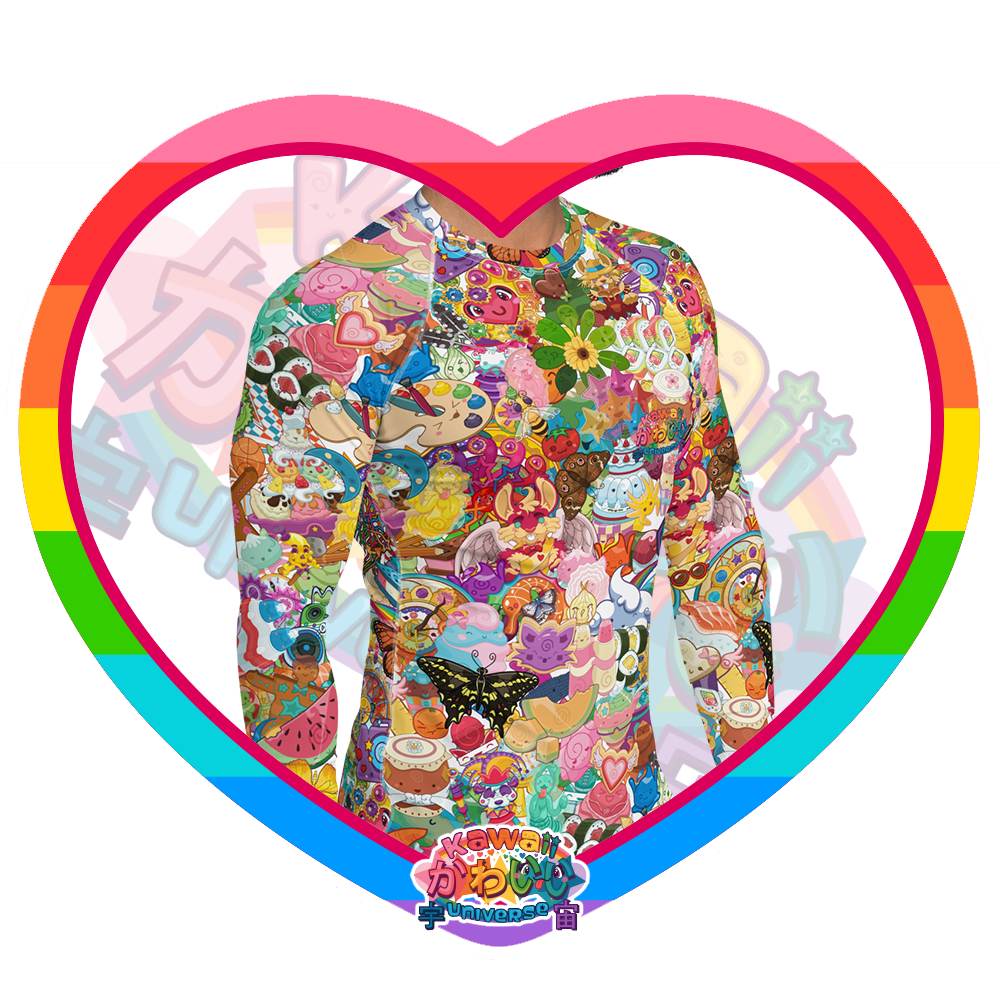 Kawaii Universe - Cute Neoverse Collection Mens Rash Guard