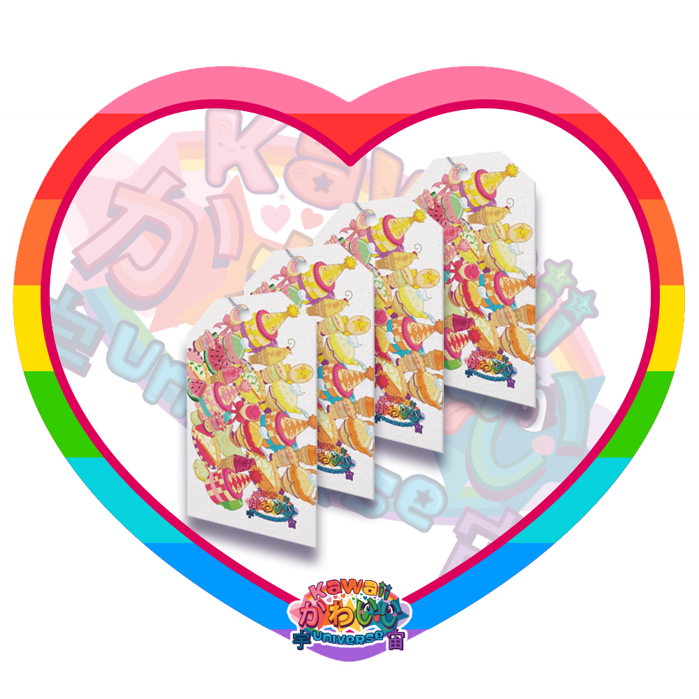 Kawaii Universe - Cute Ultimate Pizza Party Warm Collection Designer Classic Gift Tags