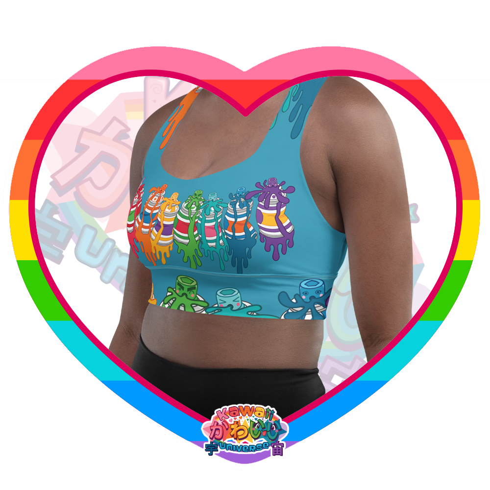 Kawaii Universe - Cute Urban Spray Cans Ladies Sports Bra