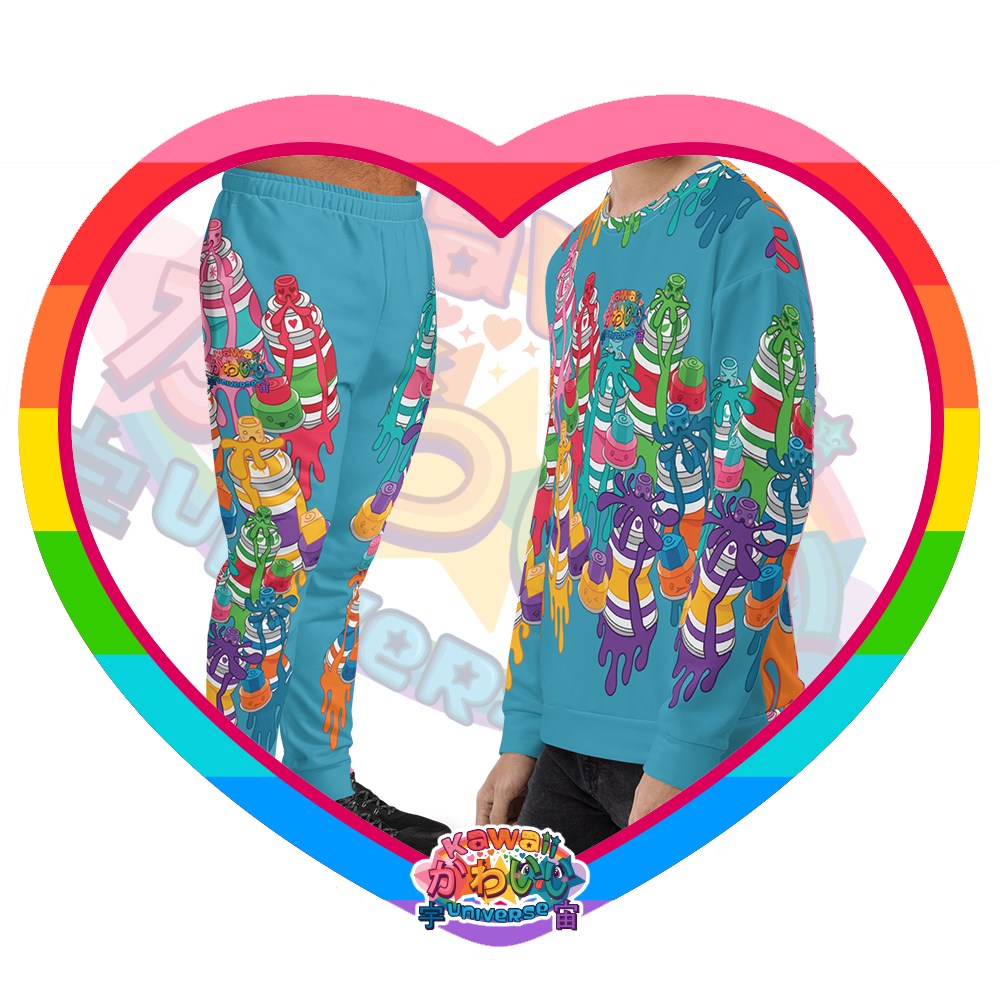 Kawaii Universe - Cute Urban Spray Cans Mens Sweats Set