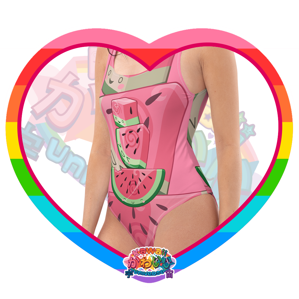 Kawaii Universe - Cute Watermelon Trio Ladies Swimsuit Bodice