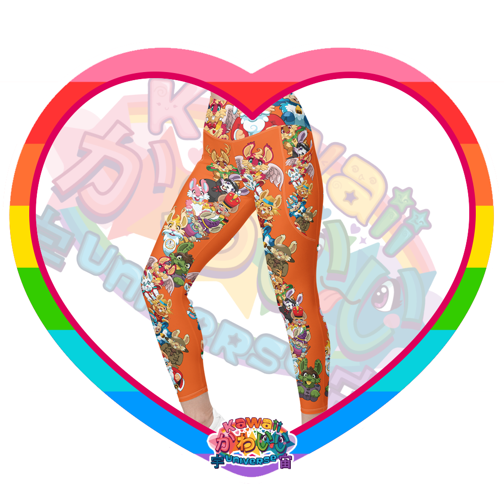 Kawaii Universe - Cute Year of Bunnies Ladies Leggings