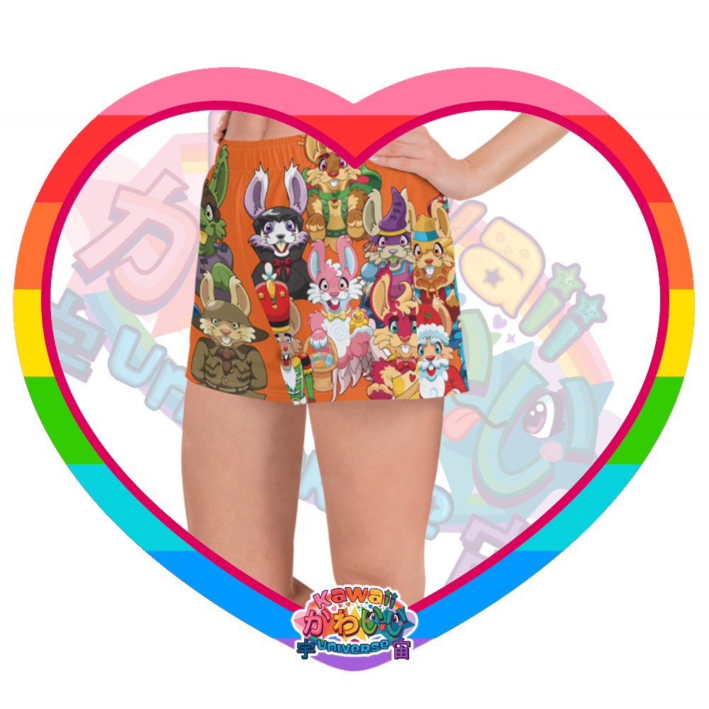 Kawaii Universe - Cute Year of Bunnies Ladies Sports Shorts