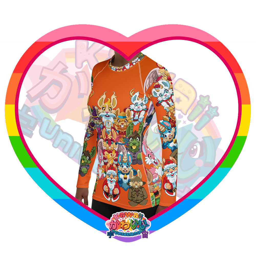 Kawaii Universe - Cute Year of Bunnies Ladies Surf N' Swim Shirt