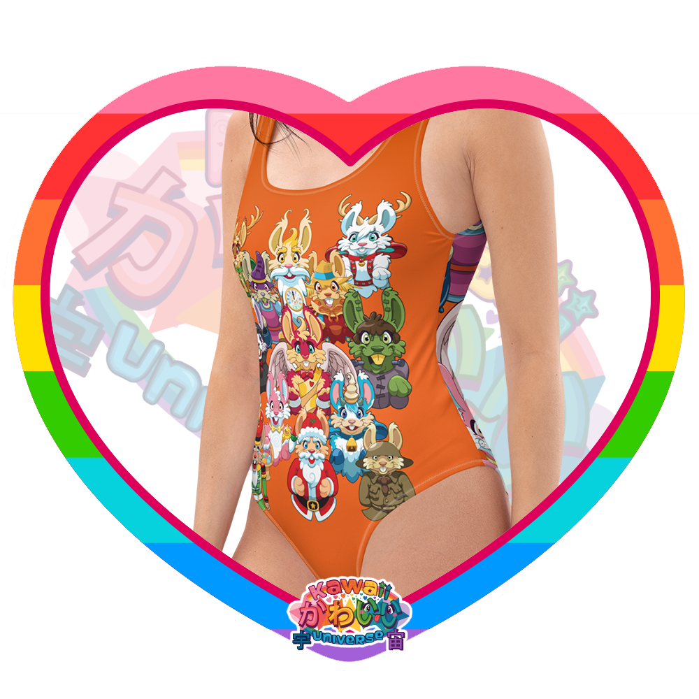 Kawaii Universe - Cute Year of Bunnies Ladies Swimsuit Bodice