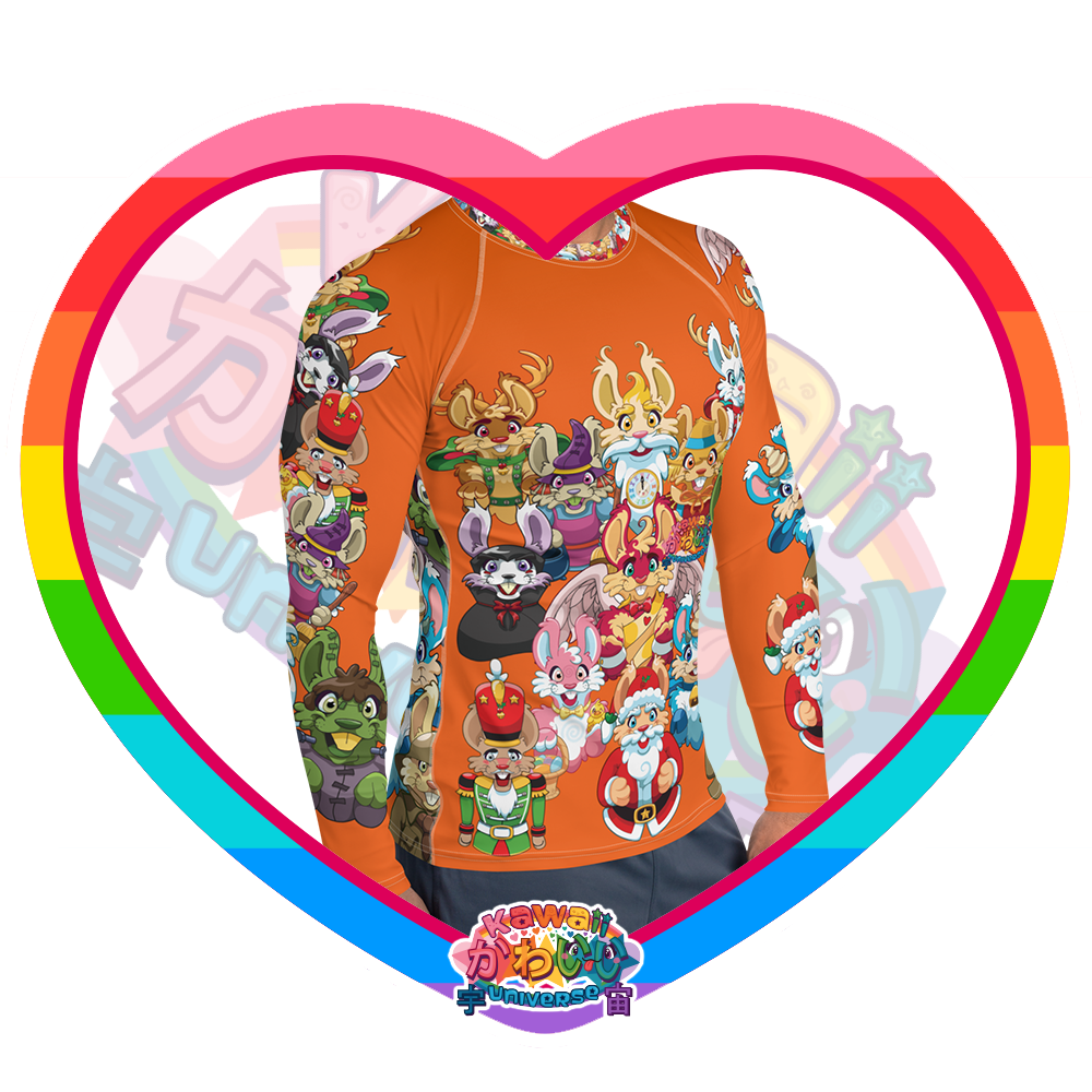 Kawaii Universe - Cute Year of Bunnies Mens Surf N' Swim Shirt