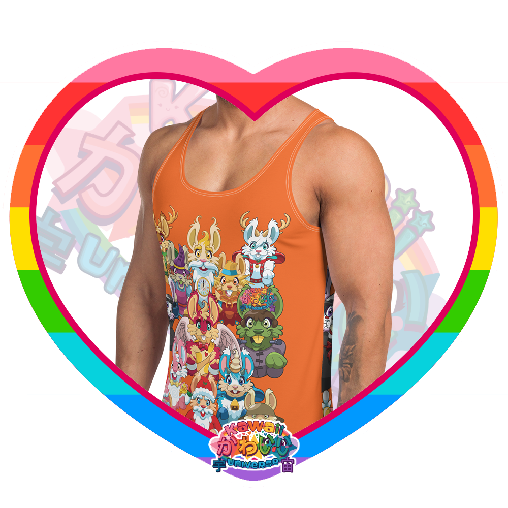 Kawaii Universe - Cute Year of Bunnies Mens or Unisex Tank Top